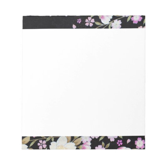 Kaskadierende rosa Blume Notizblock (Vorderseite)