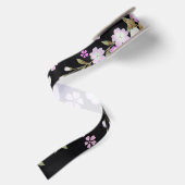 Kaskadierende rosa Blume Satinband (Rückseite)