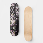 Kaskadierende rosa Blume Skateboard (Vorderseite)