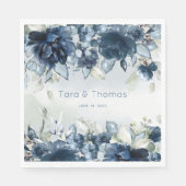 Kaskadierende Rose auf dem 6 Zoll großen Platz Serviette (Vorderseite)