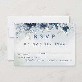 Kaskadierende Rose, die RSVP ohne Wahlkarte einhei Karte