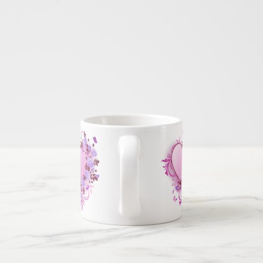 Kaskadierende Rose Espressotasse (Rückseite)