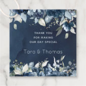 Kaskadierende Rose Gastgeschenk Hochzeit Geschenkanhänger (Vorderseite)