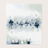 Kaskadierende Rose mit einer Gästekarte (Außenseite Aufgefaltet)