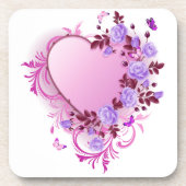 Kaskadierende Rose Untersetzer (Vorderseite)