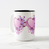 Kaskadierende Rose Zweifarbige Tasse (Vorderseite Links)