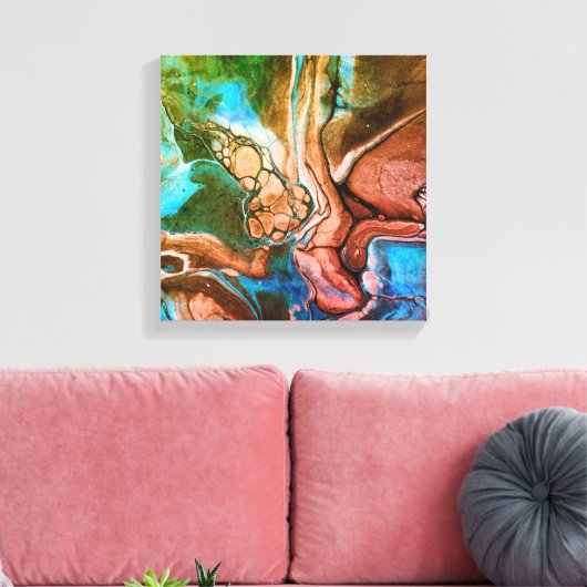 Kaskadierende Träume 2 Leinwanddruck (Insitu (Wohnzimmer))