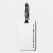 Kaskadierende Wälder Wasserfall und Abfall Blätter Gepäckanhänger (Rückseite vertikal)