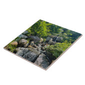 Kaskadierende Waldwasserfälle | Waldgrün Fliese (Seite)