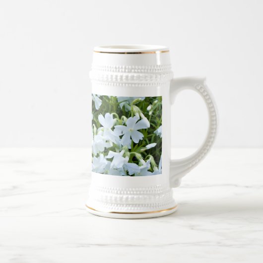 Kaskadierende weiße Blume Bierglas (Rechts)