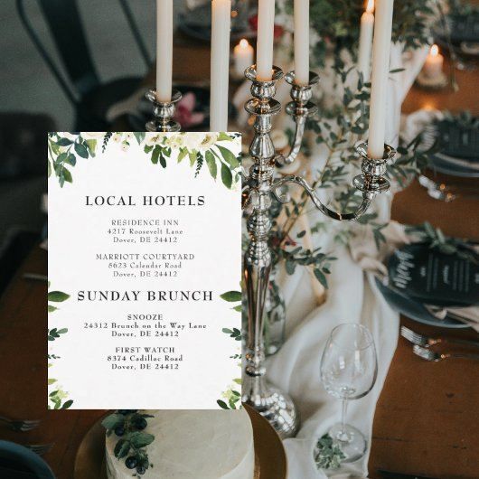 Kaskadierende weiße Blume Kleine Beilage Einladung