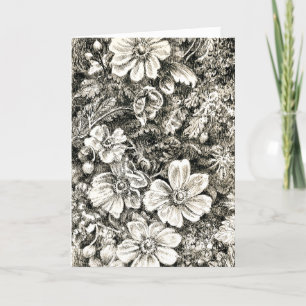 Kaskadierende Windblumen - Dankeskarte