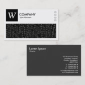 Kaskadierende Zahlen - Logo und Panel v2 - Schwarz Visitenkarte (Vorne/Hinten)