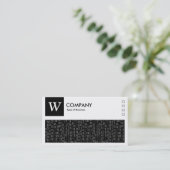 Kaskadierende Zahlen - Logo und Panel v2 - Schwarz Visitenkarte (Stehend Vorderseite)