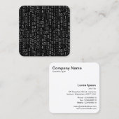 Kaskadierende Zahlen Quadratische Visitenkarte (Vorne/Hinten)