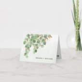 Kaskadierender Eukalyptus Dankeskarte (Vorderseite)