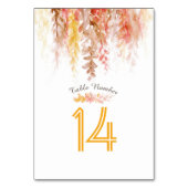 Kaskadierender orangefarbener Wasserfall Tischnummer (Vorderseite)