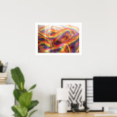Kaskadierendes durchsichtiges Regenbogenband. Post Poster (Heimbüro)
