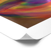 Kaskadierendes durchsichtiges Regenbogenband. Post Poster (Ecke)
