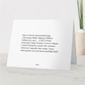 Kaskadierendes transparentes Regenbogenband. Karte (Rückseite)