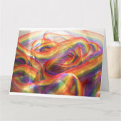 Kaskadierendes transparentes Regenbogenband. Karte (Vorderseite)