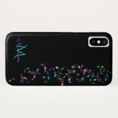 KaskadierenMusiknoten-Monogramm iPhone X Fall Case-Mate iPhone Hülle (Rückseite (Horizontal))