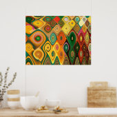 Kaskadierte Coole Abstrakte Kunst-Fraktal Poster (Küche)