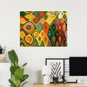 Kaskadierte Coole Abstrakte Kunst-Fraktal Poster (Heimbüro)