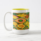 Kaskadierte Coole Abstrakte Kunst-Fraktal Zweifarbige Tasse (Links)