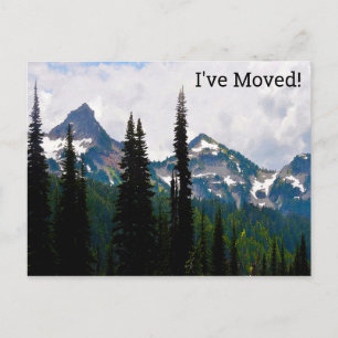 Kaskadierte Peaks Wasserfarbe Änderung der Adresse Postkarte