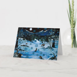 Kaskadierte Snowflake-Notecards Feiertagskarte