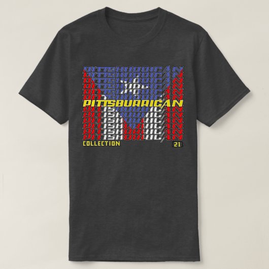 Kaskadierter Text der Pittsburrican-Sammlung 3 T-Shirt (Design vorne)