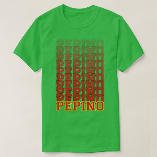 Kaskadierter Text von Pepino 1 T-Shirt (Design vorne)