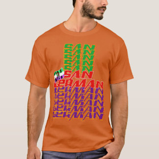 Kaskadierter Text von San German 2 T-Shirt