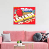 Kaskadiertes Apple Label (rot) - Cashmere, WA Leinwanddruck (Insitu (Wohnzimmer))