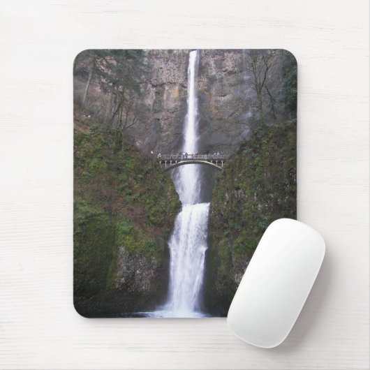 Kaskadierung des Multnomah Falls-Fotos Mousepad (Mit Mouse)
