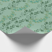 Kaskadierung von Grünem Blume Geschenkpapier (Ecke)