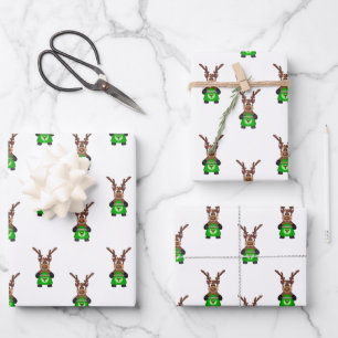 Kasky Niedlich Weihnachtsbaum Rentier Backkuchen Geschenkpapier Set