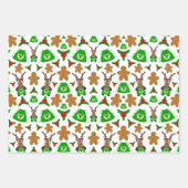 Kasky Niedlich Weihnachtsbaum Rentier Baking Ginge Geschenkpapier Set (Vorderseite)