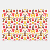 Kasky Niedlicher Weihnachtsbaum mit roter Prägung Geschenkpapier Set (Vorderseite 2)