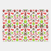 Kasky Niedlicher Weihnachtsmann mit Weihnachtszug Geschenkpapier Set (Vorderseite)