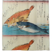 Kasogo & Himedai - Japanischer Fisch aus Hiroshige Duschvorhang (Vorderseite)