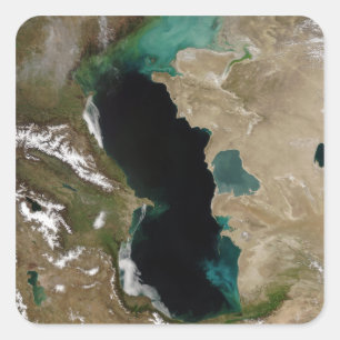 Kaspisches Meer Quadratischer Aufkleber