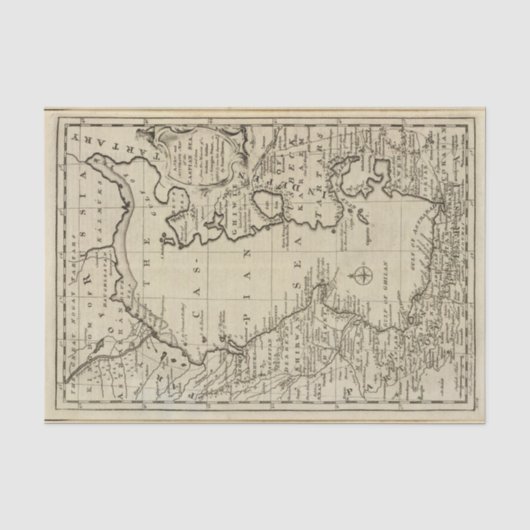 Kaspisches Meer Seidenpapier (Vorderseite)