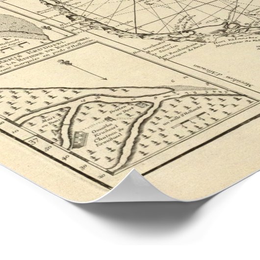 Kaspisches Meer und Asien Poster (Ecke)