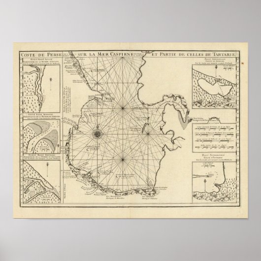 Kaspisches Meer und Asien Poster (Vorne)