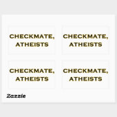 Kasse, Atheisten Rechteckiger Aufkleber (Blatt)