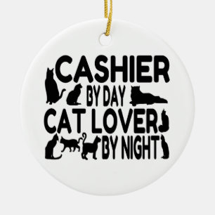 Kasse Chat Lover Keramik Ornament