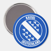 Kassel Round Emblem Magnet (Vorderseite/Rückseite)