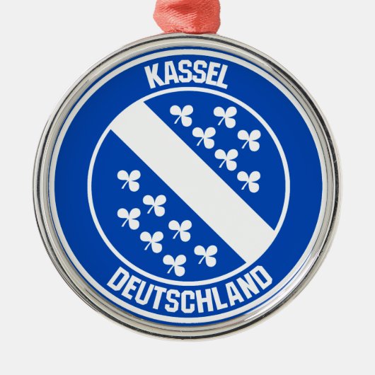 Kassel Round Emblem Ornament Aus Metall (Vorne)